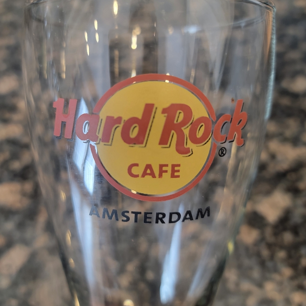 Hard Rock Cafe Pilsner Beer Glass "Amsterdam"